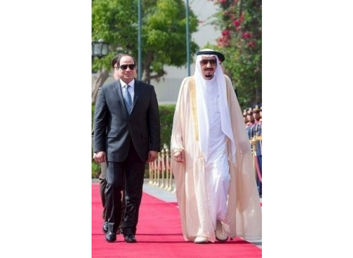 El Sisi con il re saudita Salman